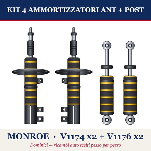 Kit ammortizzatori ant - 4, ant+post